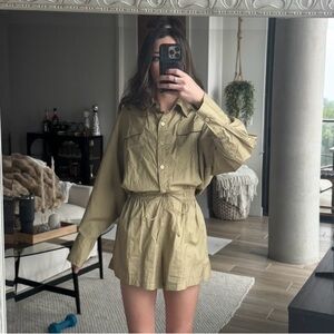 Faithfull the Brand ISOLE PLAYSUIT IN BASIL